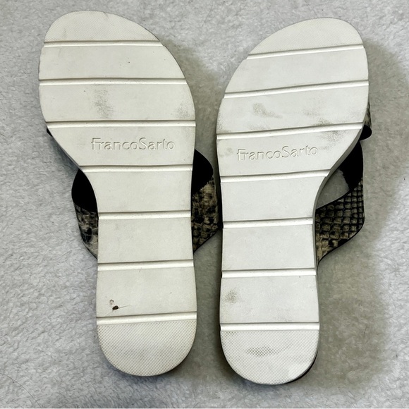 Franco Sarto Darious Snake Print Slide Sandals - Size 8 - Picture 7 of 9